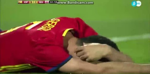 Sergio Busquets Horror Injury- Spain 0-1 Georgia - 07-06-2016