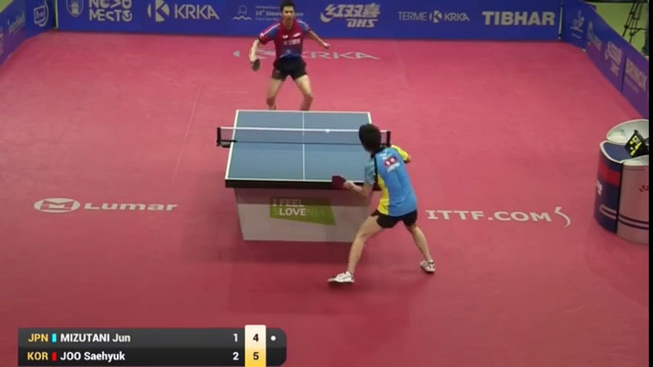 2016 Slovenia Open Highlights  Jun Mizutani vs Joo Se Hyuk (1 2)