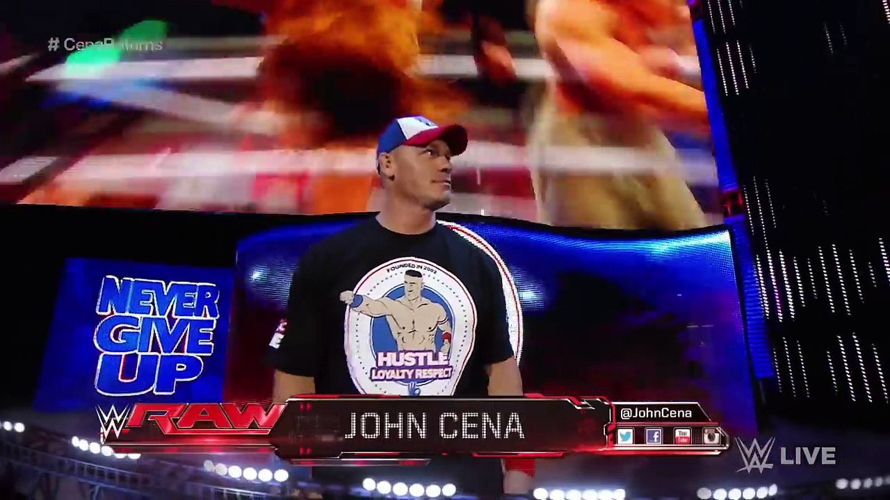 John Cena returns to WWE and officially enters WWE's New Era- Raw_ May 30_ 2016
