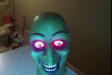 Halloween magic and a witch head