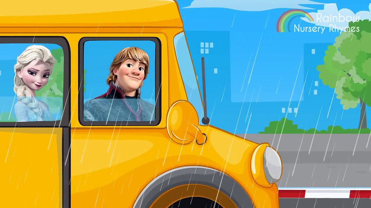 NEW Frozen Song Wheels on the bus go round and round song | Nursery Rhymes for Kids