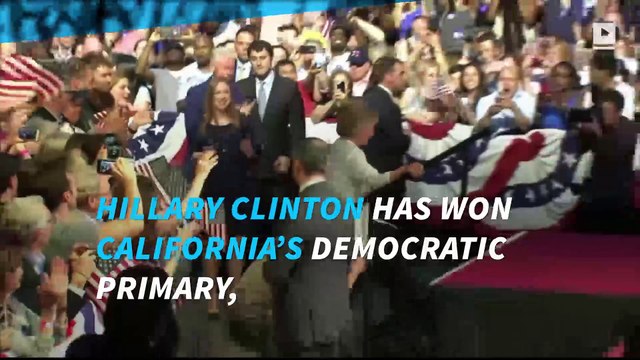 Hillary Clinton celebrates victory as she takes on California!