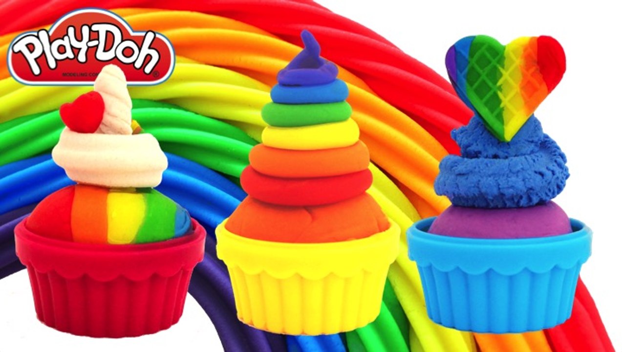 Learn Colors with Play-Doh Cupcakes * Creative Fun for Kids * RainbowLearning