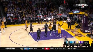 October 28, 2015 - Timberwolves vs. Lakers - Kevin Garnett Tries To Get In Julius Randle's Face