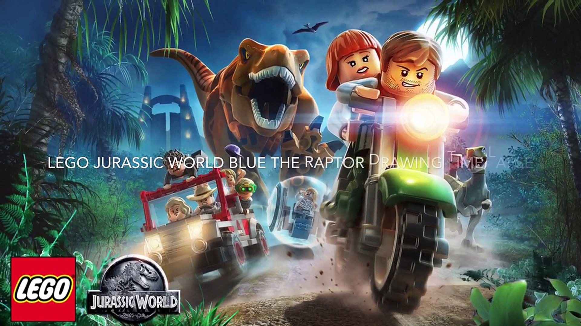Blue The Raptor From Lego Jurassic World Drawing Time Lapse Video Dailymotion