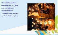 PIXNOR 2.5 M 20-LED LED luces de cadena para Navidad