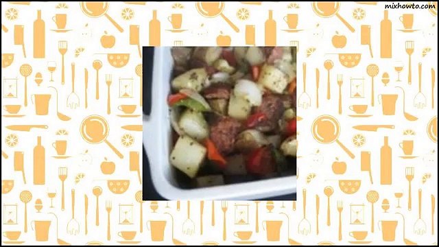 Recipe Sausage, Peppers, Onions, and Potato Bake