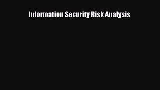 Download Information Security Risk Analysis PDF Book Free
