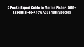Download A PocketExpert Guide to Marine Fishes: 500+ Essential-To-Know Aquarium Species Ebook