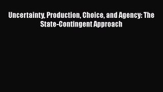 PDF Uncertainty Production Choice and Agency: The State-Contingent Approach Read Online