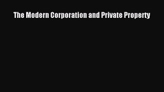 Read The Modern Corporation and Private Property PDF Online