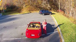 Top of HWY 80 at blue ridge parkway Drone view