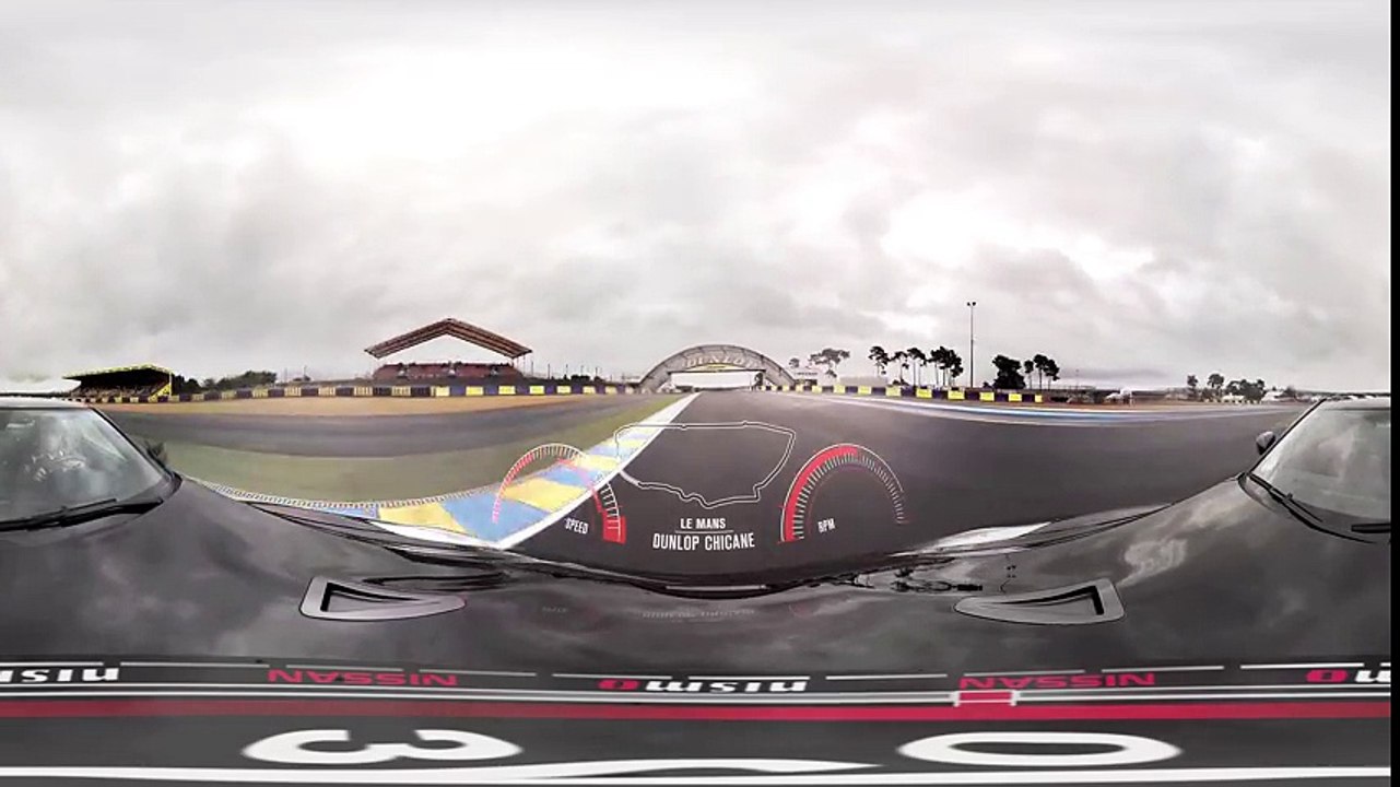 INCREDIBLE 360 DEGREE VIDEO! GT-R Drives First EVER 360 VR lap of #LeMans #GTR #NISMO