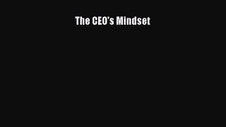 Read The CEO's Mindset PDF Free