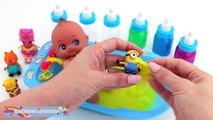 Baby Doll Bathtime Learn Colors Clay Slime Colours Surprise Toys RainbowLearning