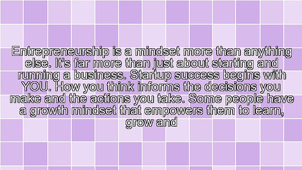 Entrepreneur "Must Have" Mindset