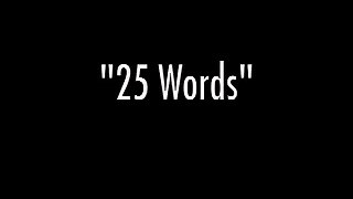 25 Words - A Mental Health Message