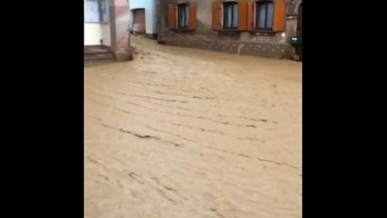 Orages : torrent de boue dans Romanswiller le 7 juin 2016