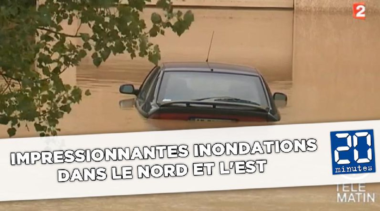 Impressionnantes inondations dans le Nord et l'Est de la France