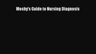 Download Mosby's Guide to Nursing Diagnosis PDF Free