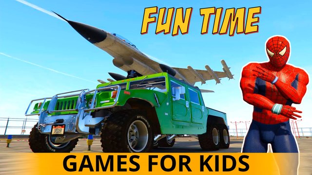FUN TIME avec COOL Spiderman CARS Cartoon pour les enfants et les enfants Comptines Chansons w action