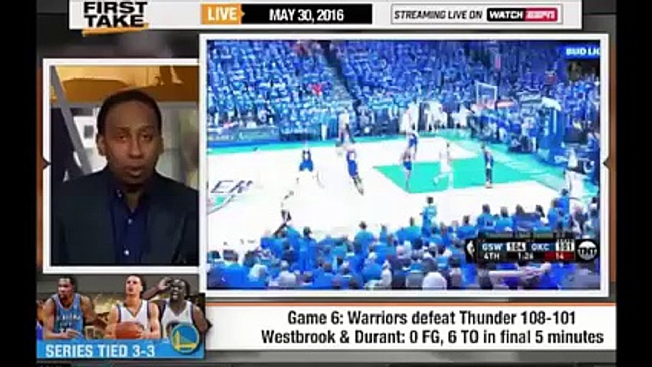 ESPN First Take Warriors defeat thunder