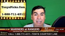 Seattle Mariners vs. Texas Rangers Pick Prediction MLB Baseball Odds Preview 6-5-2016
