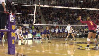 Iowa State vs. UNI Volleyball - Sept. 24, 2014 - Set 2 - 26-25 UNI, ISU attack error