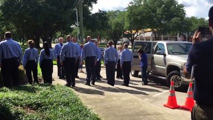 Exit of the final 9-11 search and rescue dog (Cy Fair, TX Fire Department).