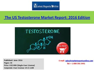 Testosterone Market in The United States 2016 Edition Report