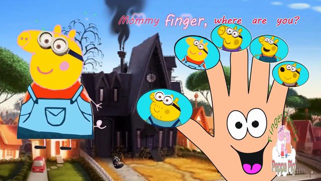 Peppa Pig Finger Family Minions - Nursery Rhymes Lyrics Kids Songs