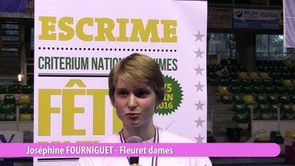 Interview Joséphine Fourniguet, vainqueur fleuret dame #fdjescrime 2016