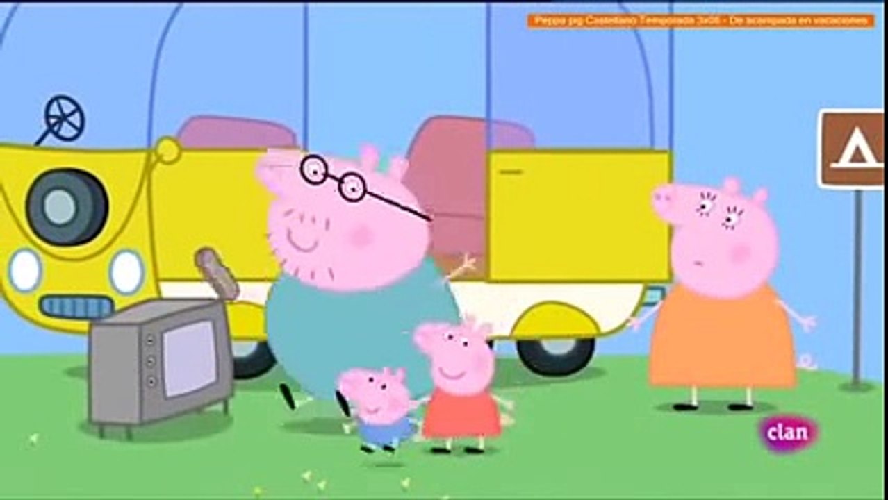 Peppa pig de acampada de vacasiones en español