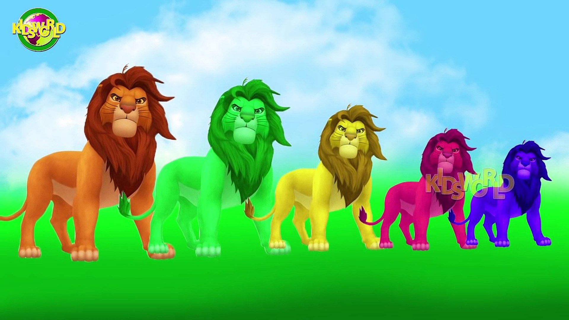 Lion Cartoon Finger Family Nursery Finger Family Rhymes Kids World Finger Family Rhymes