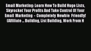 [PDF] Email Marketing: Learn How To Build Huge Lists Skyrocket Your Profits And Take Control