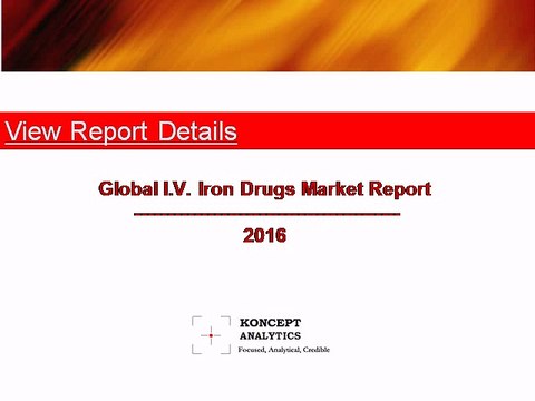 Global Intravenous (IV) Iron Drugs Market Report: 2016 Edition - New Report by Koncept Analytics