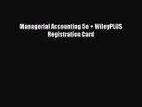 PDF Managerial Accounting 5e + WileyPLUS Registration Card  EBook