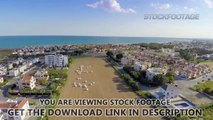 Top view of popular resort town at seaside in Cyprus. Aerial shot with drone. Stock Footage