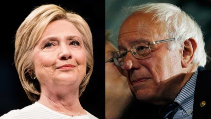 Скачать видео: Clinton, Trump try to woo Sanders voters after June 7 primaries