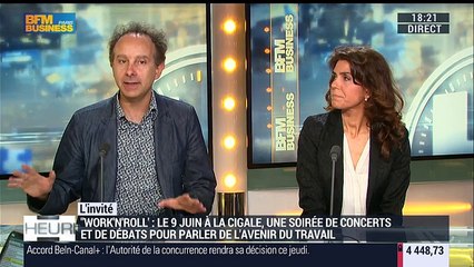 Sophie Prunier-Poulmaire et Philippe Askenazy présentent la soirée de concerts et de débats "Work'n'Roll" - 08/06