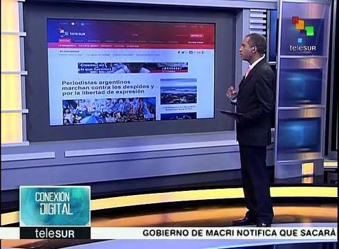 Periodistas argentinos marchan con obreros contra despidos masivos