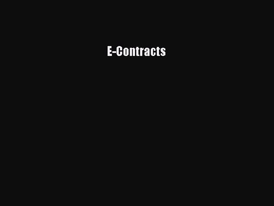 Read E-Contracts Ebook Free