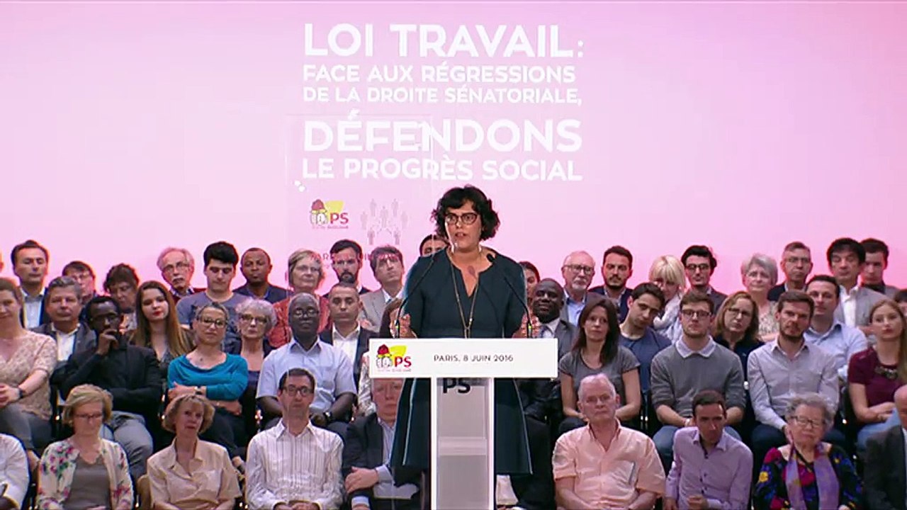 Intervention de Myriam El Khomri lors du meeting "Loi Travail : Défendons le progrès social" du 8 juin 2016