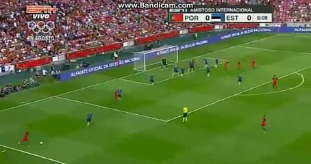 Cristiano Ronaldo  SHOOT cHANCE - Portugal 0-0 Estonia - 08-06-2016