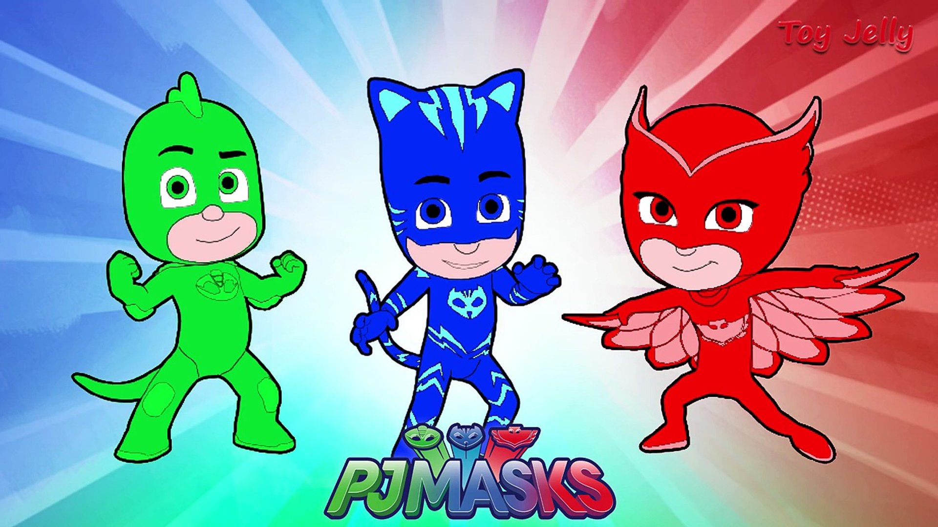 PJ Masks - Catboy And Owlette, Gekko Coloring Pages Learn Colors Learning  Videos for Toddlers - Dailymotion Video