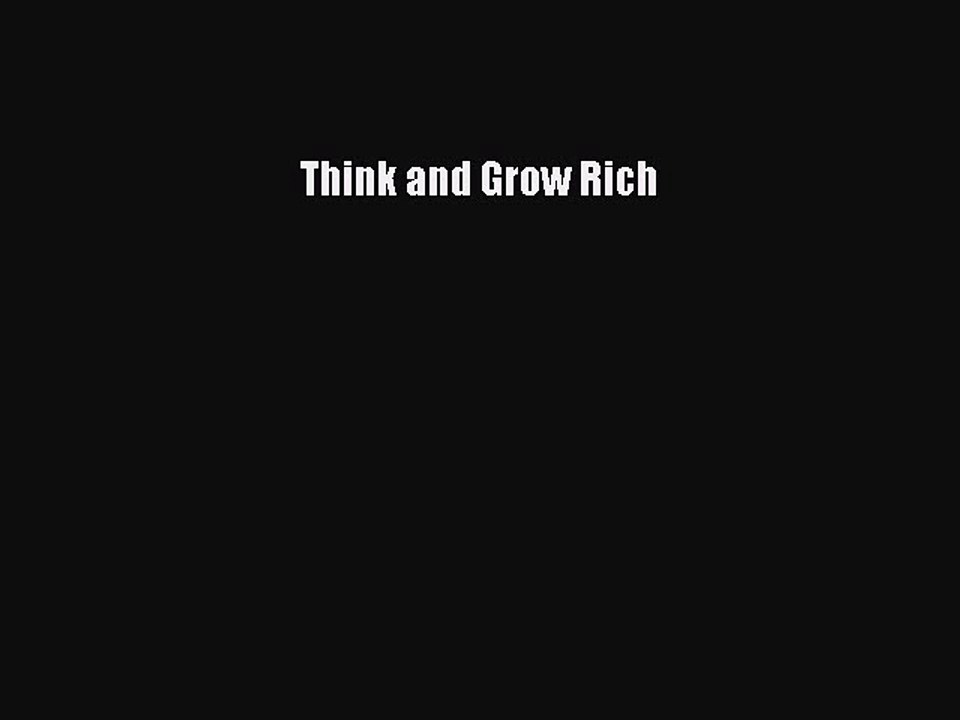 Read Think and Grow Rich Ebook Free