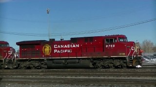 Canadian Pacific,( 9 ),Jan. 24 2015,Alyth Yard,SD40-2 5987,Calgary,Unstopable Loco CP 9758