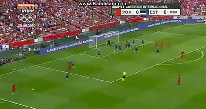 Cristiano Ronaldo super Power SHOOT - Portugal vs Estonia - 08-06-2016