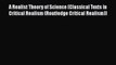 Download Book A Realist Theory of Science (Classical Texts in Critical Realism (Routledge Critical