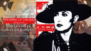 Joan Baez Concert Stadium Vitrolles 1990 Billet Collector Vente Ancien Ticket Collection Reserver Place Live Vintage